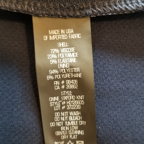 Theory Onine Navy Oxford Knit Sheath Dress, Size 6 - Picture 12 of 12